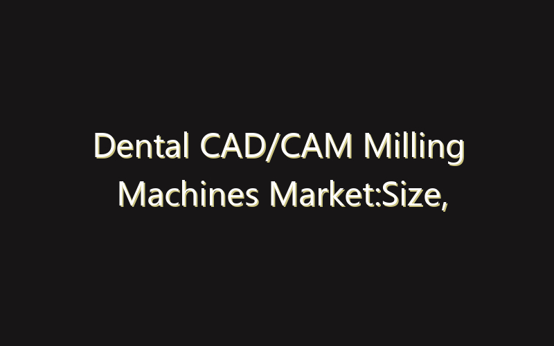Dental CAD/CAM Milling Machines Market:Size, Share, Scope And Forecast 2035