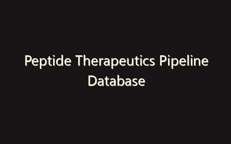 Peptide Therapeutics Pipeline Database Market:Size, Share, Scope And Forecast 2035
