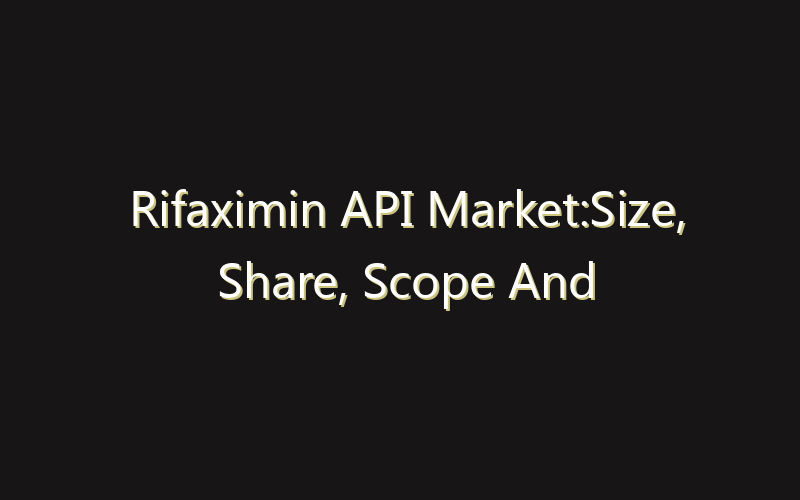 Rifaximin API Market:Size, Share, Scope And Forecast 2035